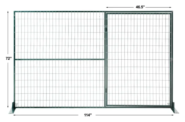 temporary panel with gate