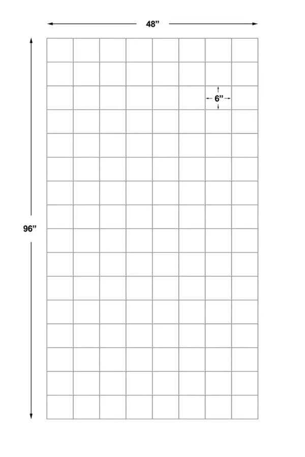 Concrete mesh 4x4" hole pattern with dimension