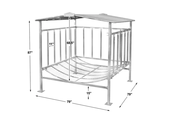 Round Bale Feeder with Roof