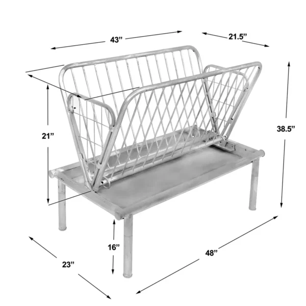 4' Galv Sheep Feeder No Roof