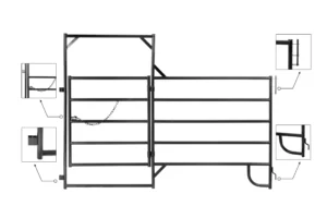 Heavy Duty Walk Through Panel w/Gate