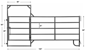 Medium Duty Walk Through Panel w/gate